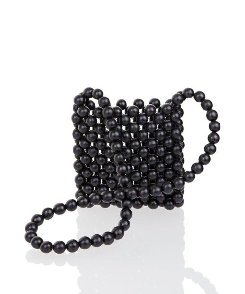Mia black small beadbag