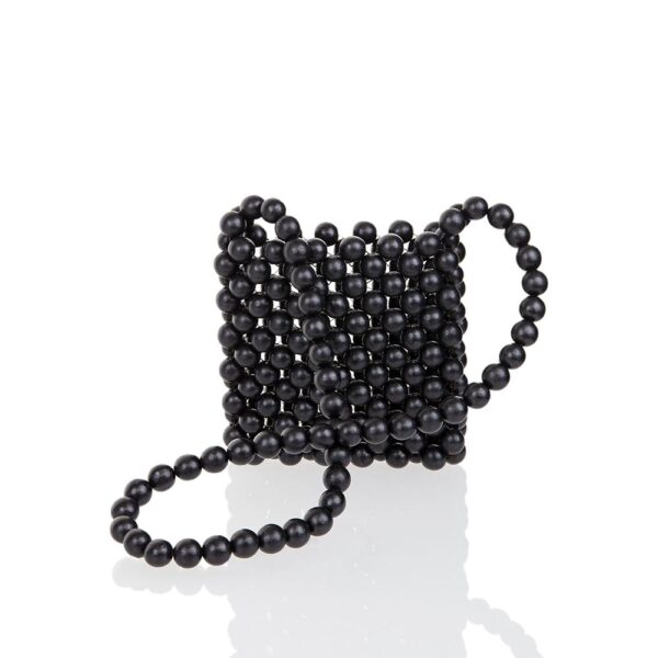 Mia black small beadbag