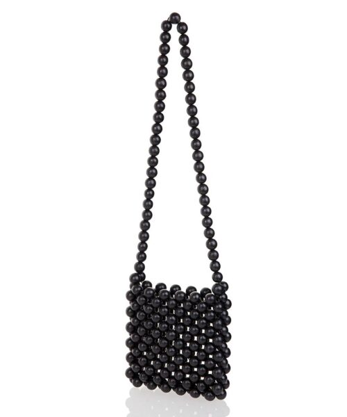 Mia black small beadbag